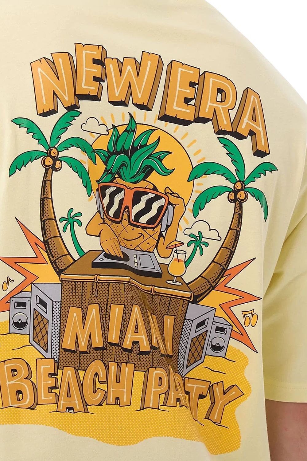 T-Shirt New Era Fun Graphic Oversized - Pastel Yellow