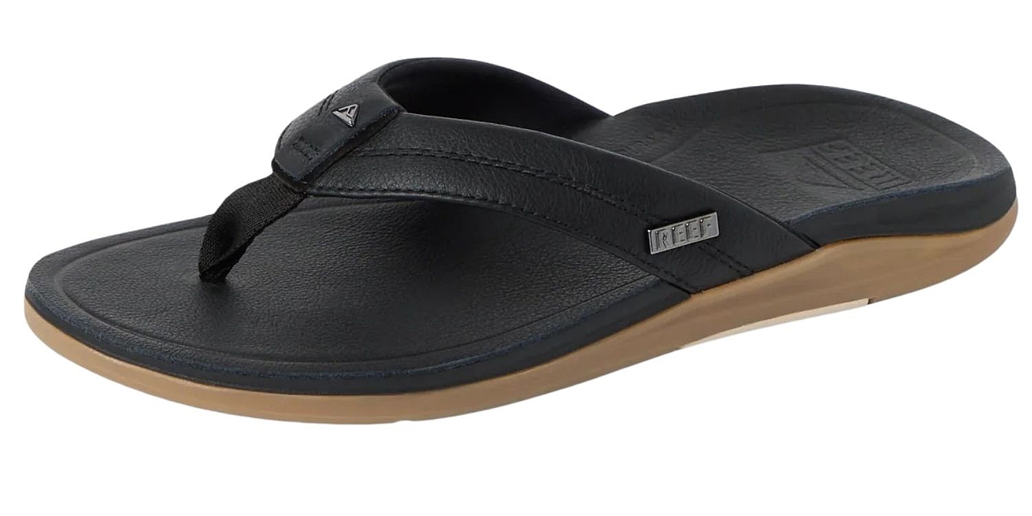 japonki  Reef Leather Offshore - Black - men´s