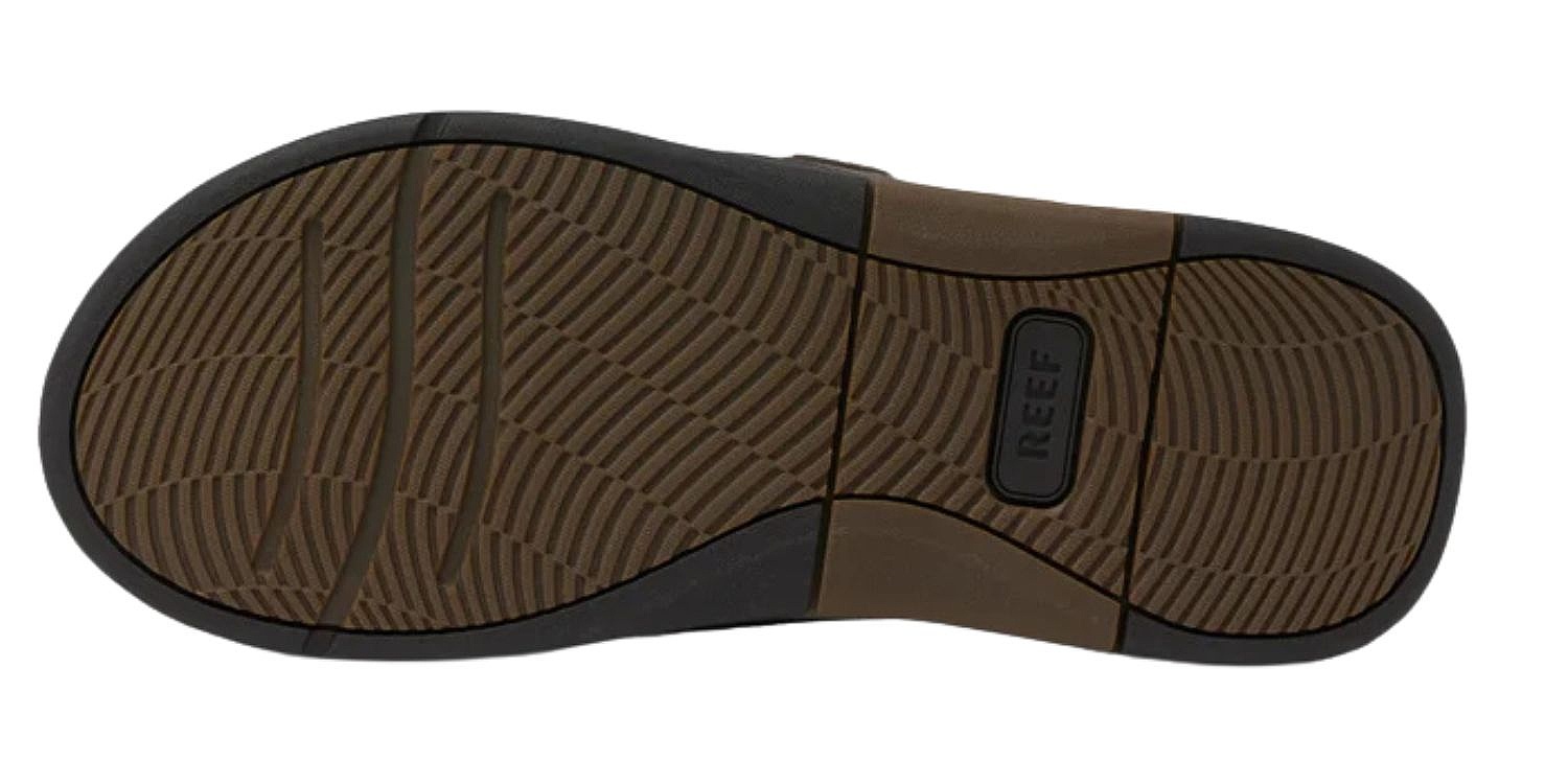 japonki  Reef Leather Offshore - Dark Brown - men´s