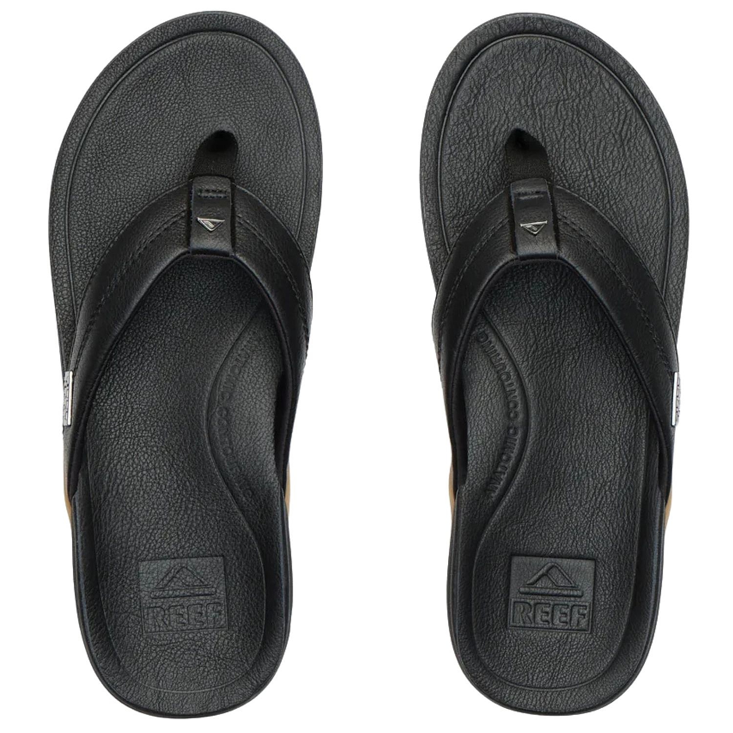japonki  Reef Leather Offshore - Black - men´s