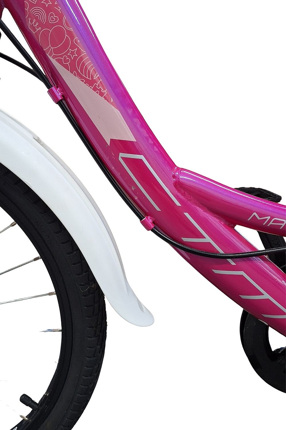 kolo CTM Maggie 2.0 20" - Odřený lak - Pink/White