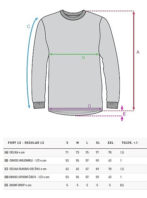 dres Horsefeathers Fury LS - Black/Citadel - men´s