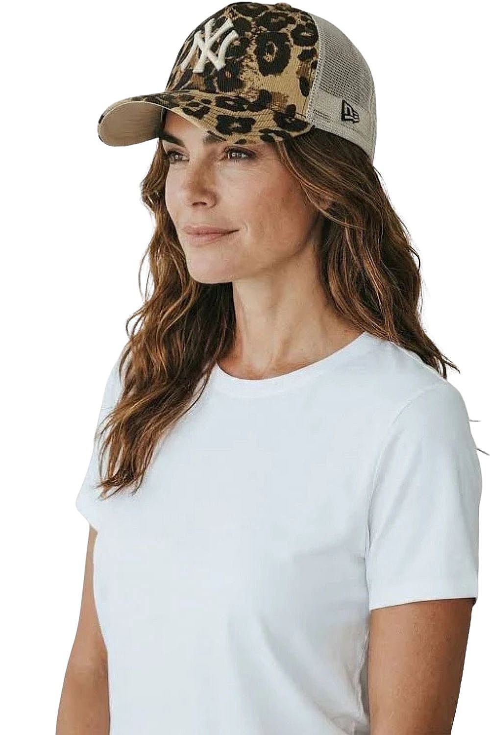 casquette New Era 9FO M-Crown AF Trucker MLB New York Yankees - NFL Brown Suede - women´s
