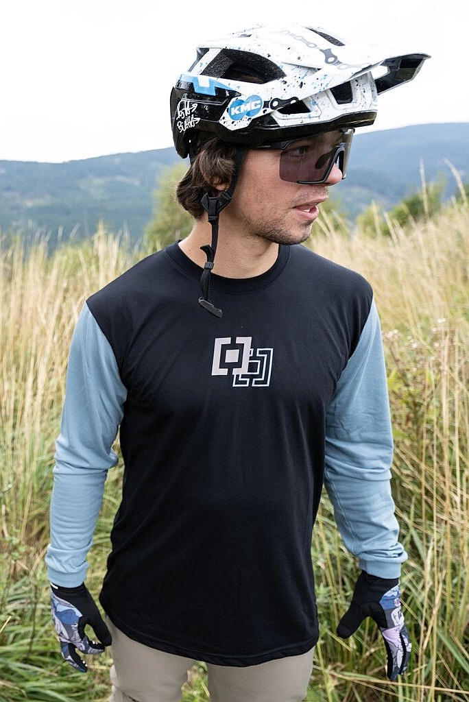 dres Horsefeathers Fury LS - Black/Citadel - men´s
