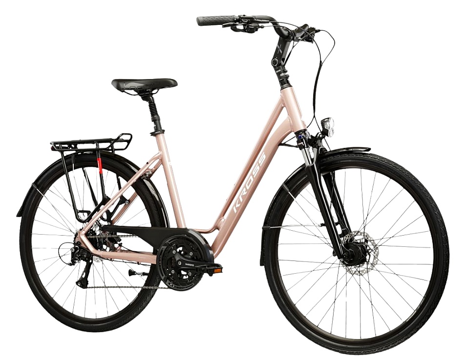 rower Kross Sentio 4.0 28" - Pink Gold/White Gloss