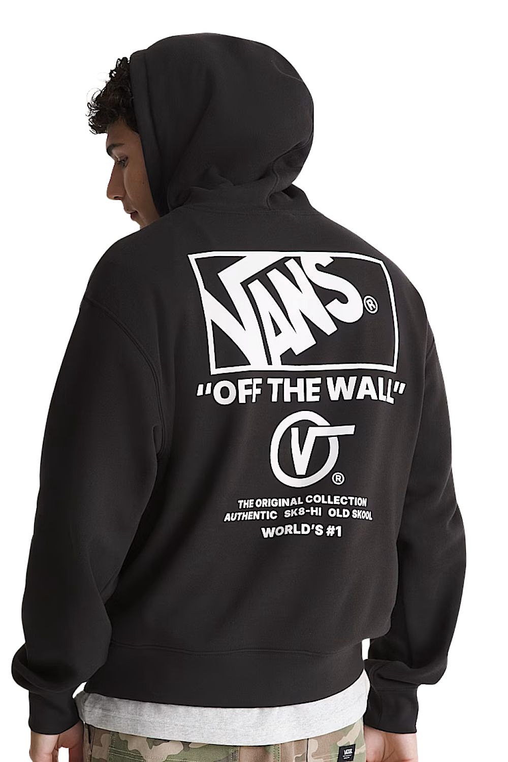 sweat-shirt Vans Stacked Hi Pullover - Black/White - men´s
