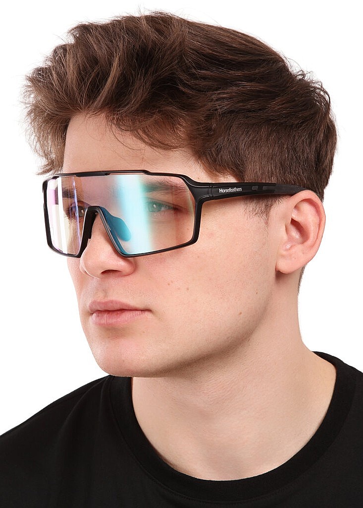 okulary Horsefeathers Neutron Photochromic - Matt Black/Mirror Green - men´s