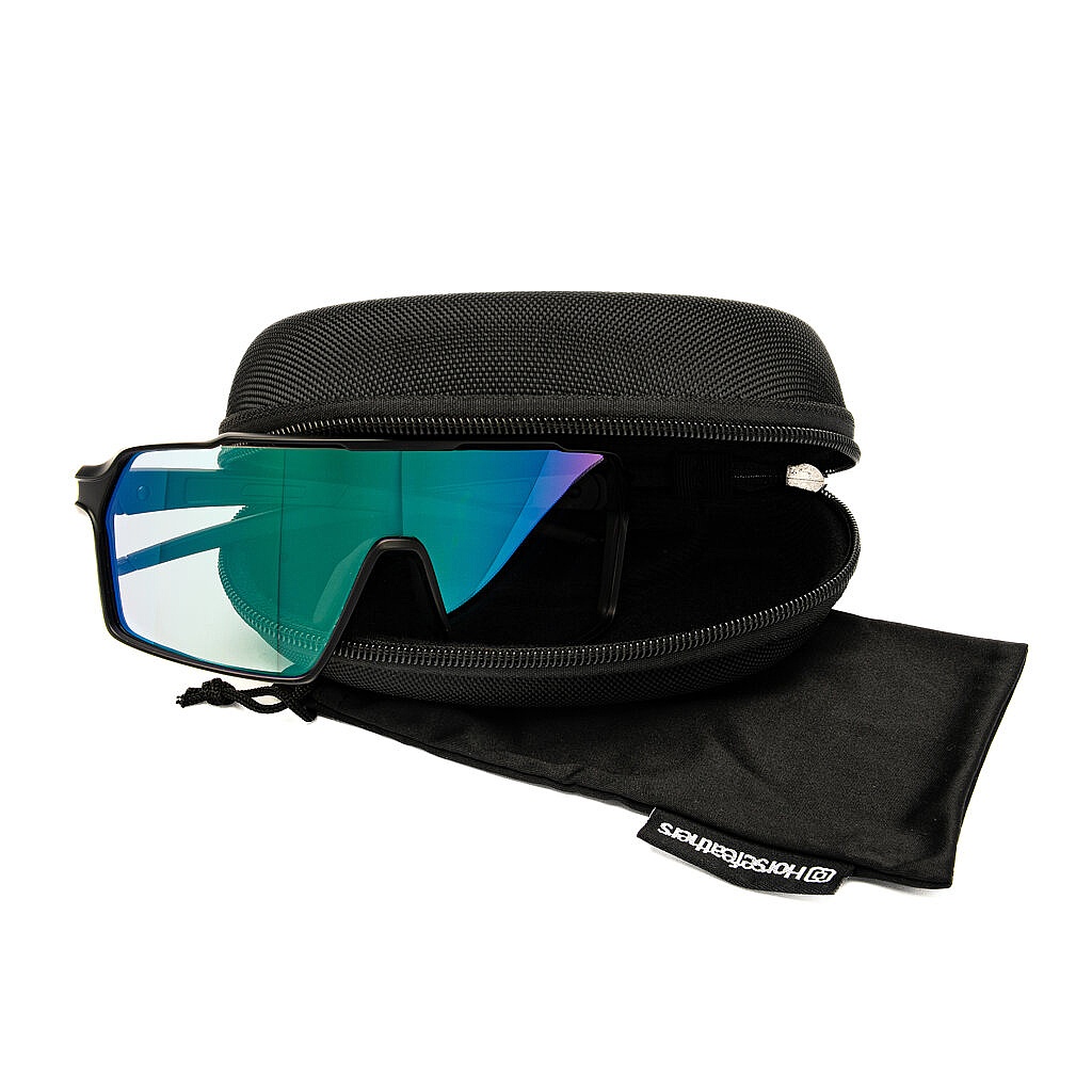 okulary Horsefeathers Neutron Photochromic - Matt Black/Mirror Green - men´s
