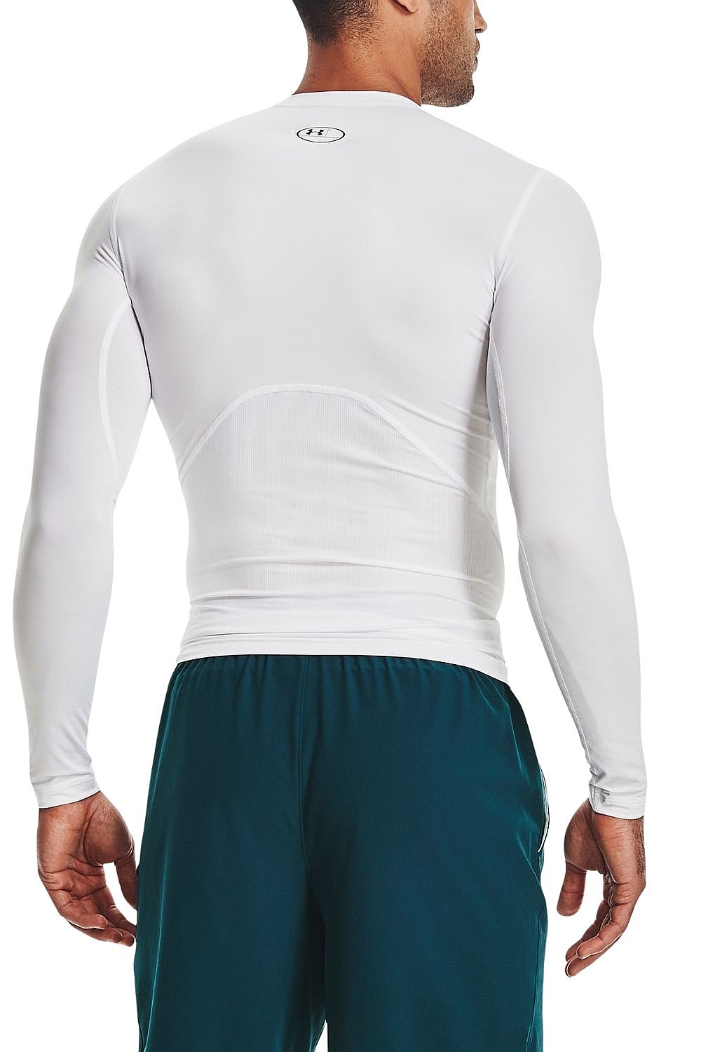рубашка Under Armour HeatGear Armour Compression LS - White/Black - men´s