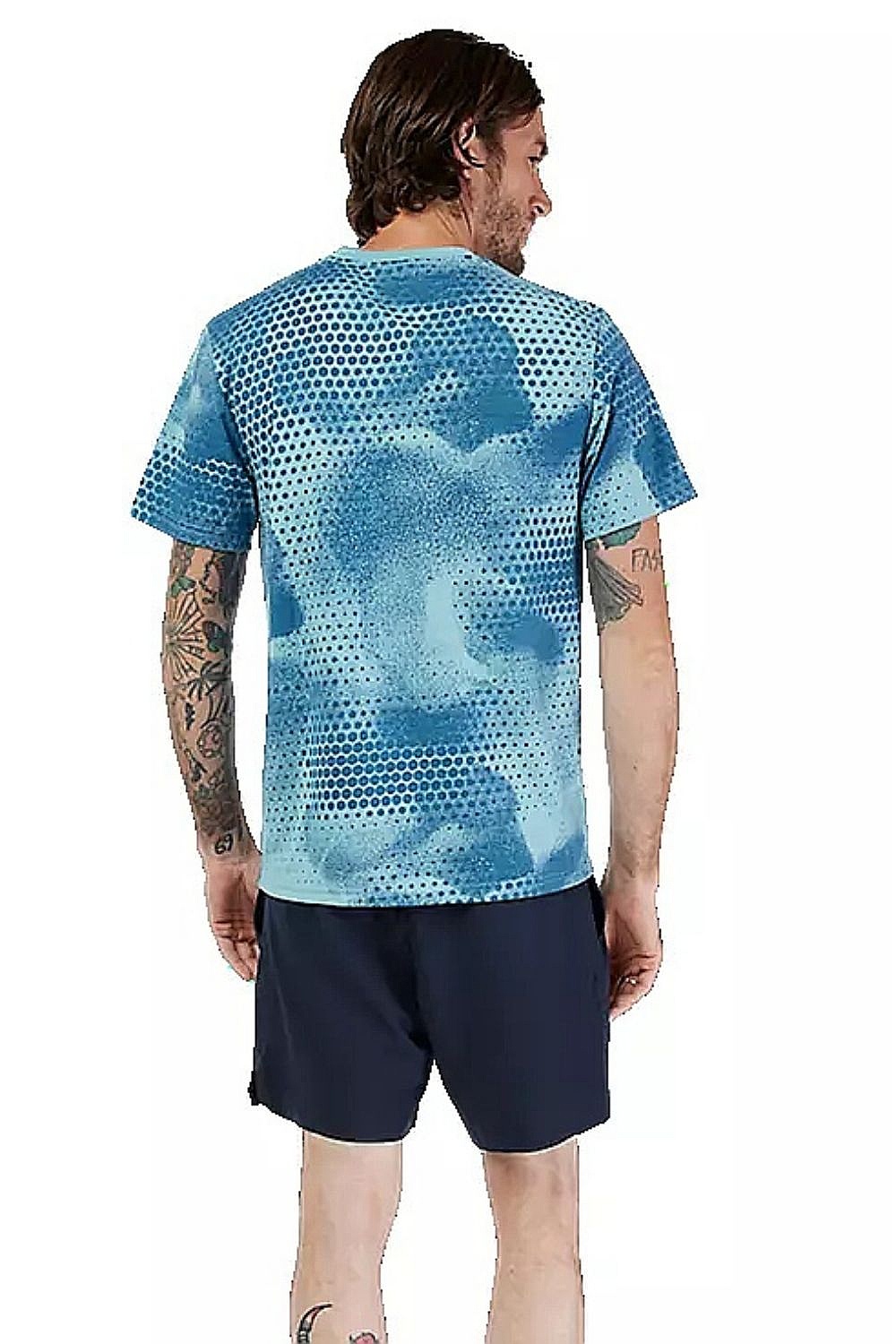 T-shirt Fox Aop Tech - Vintage Wash Blue