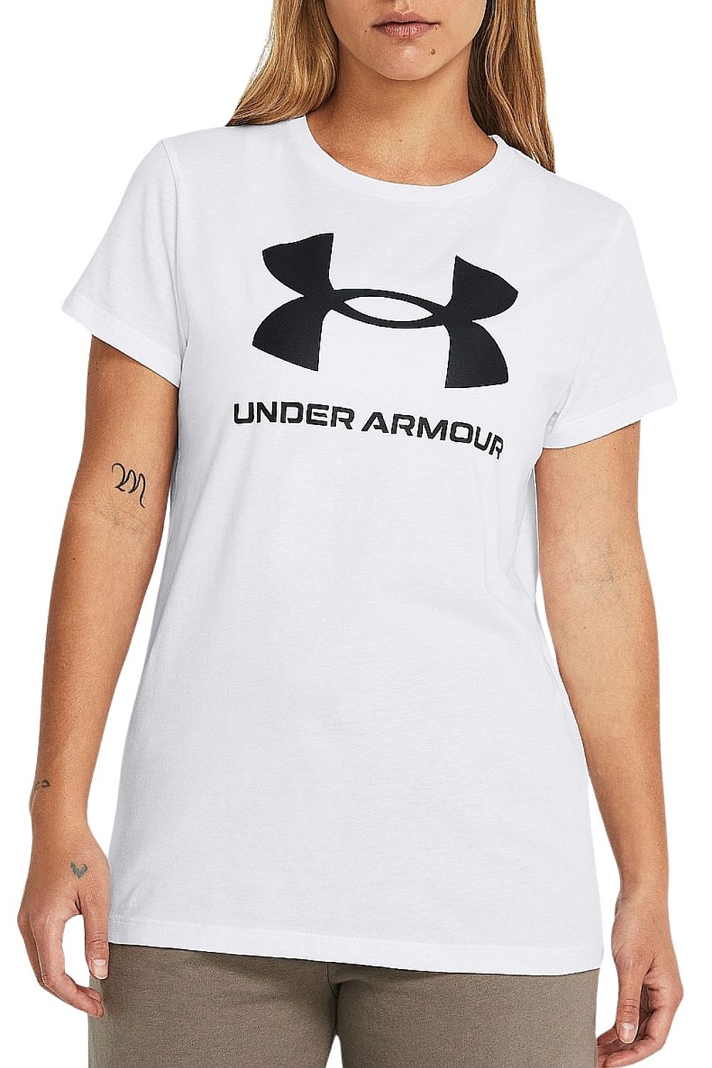 T-shirt Under Armour Sportstyle Logo - White/Black