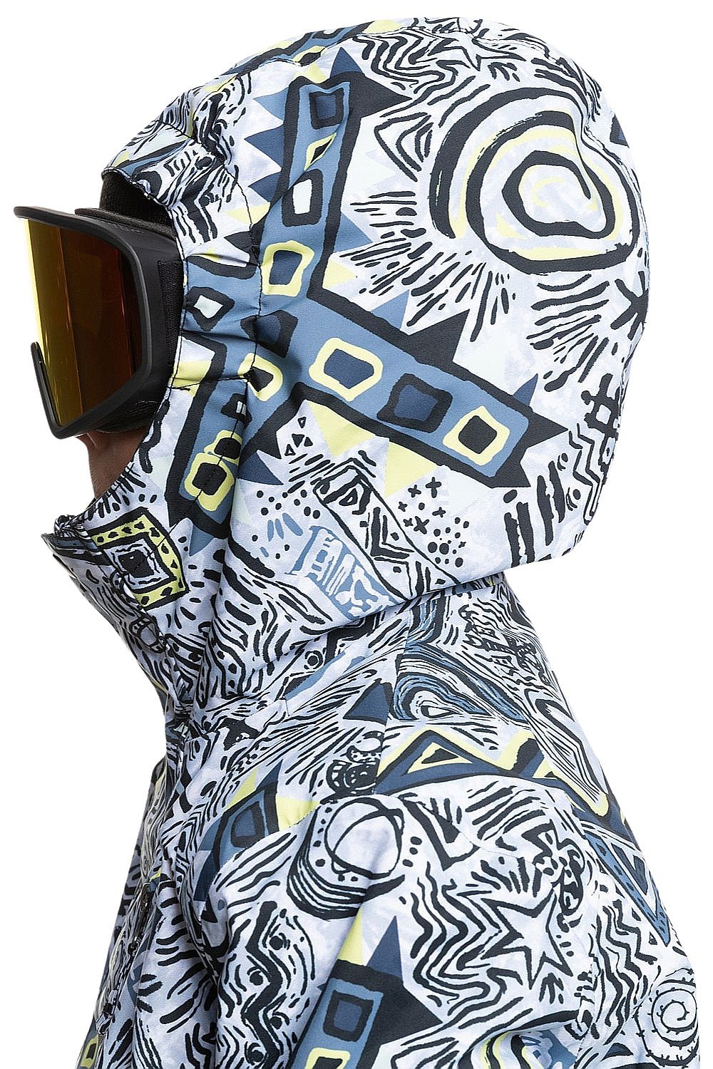 Jacke Quiksilver Mission Printed Block - KVJ3/Heritage Scribble Black - boy´s