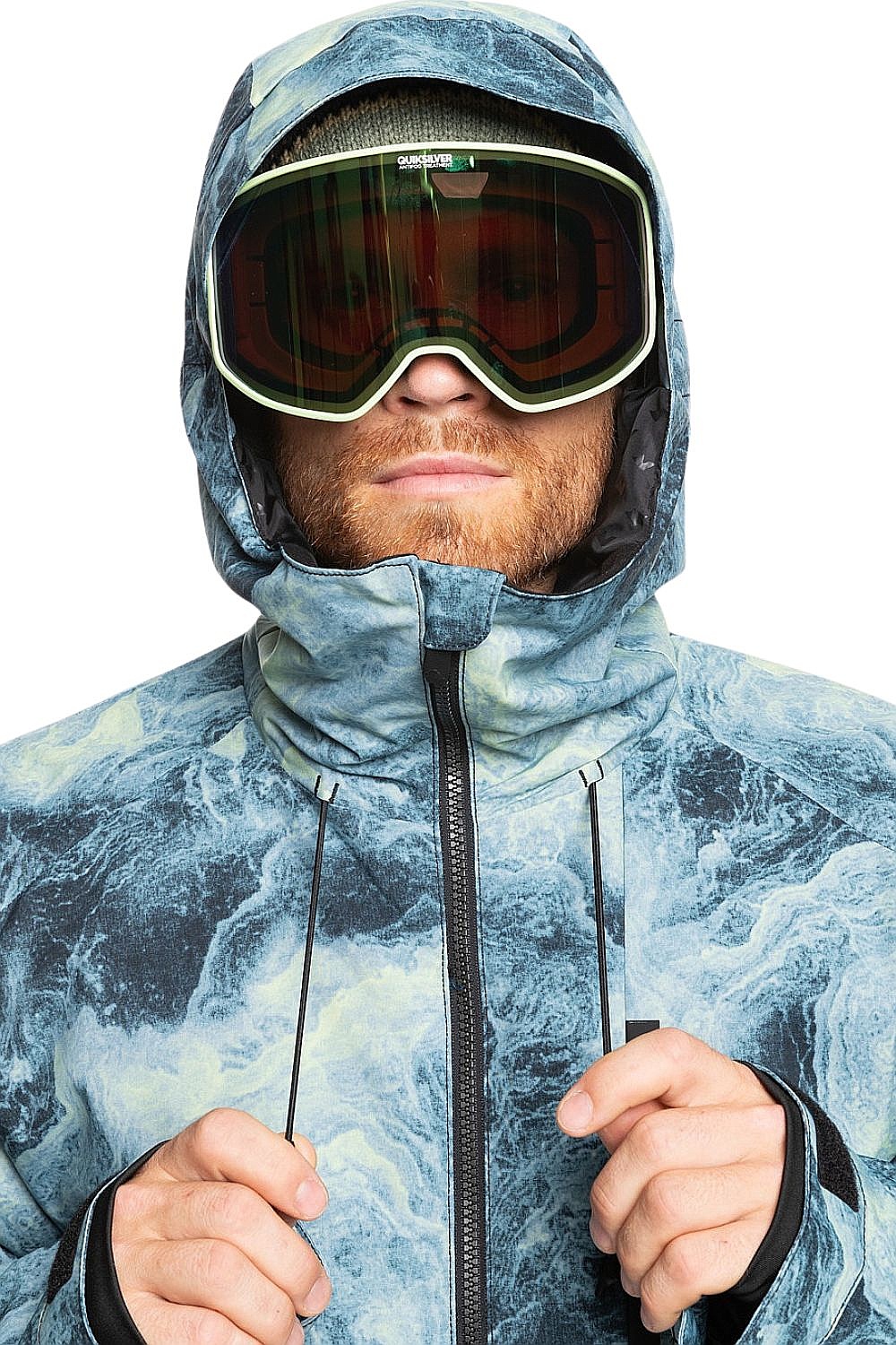 kurtka Quiksilver Mission Printed - GEL2/Space Stone Celery Green