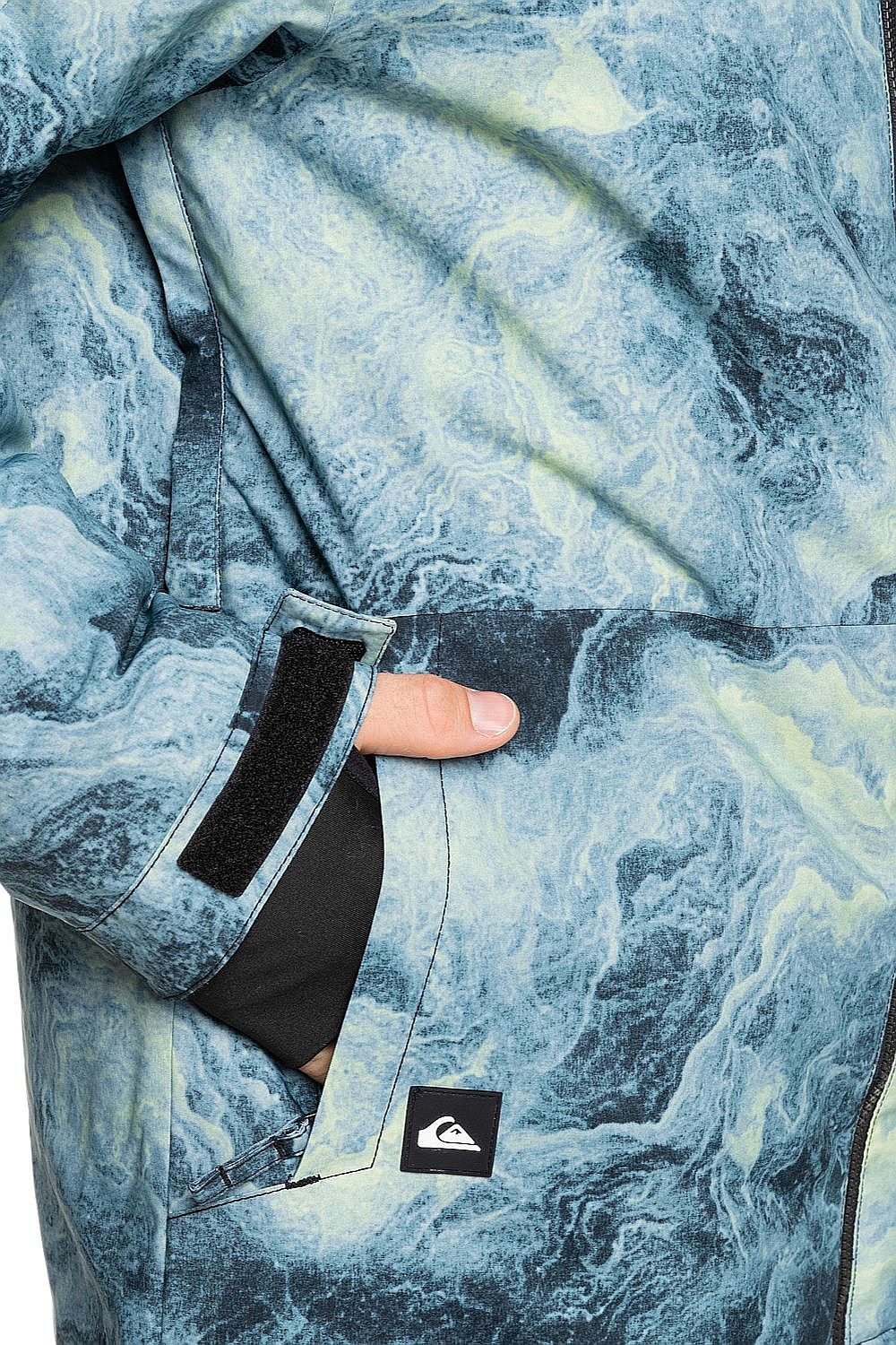 kurtka Quiksilver Mission Printed - GEL2/Space Stone Celery Green