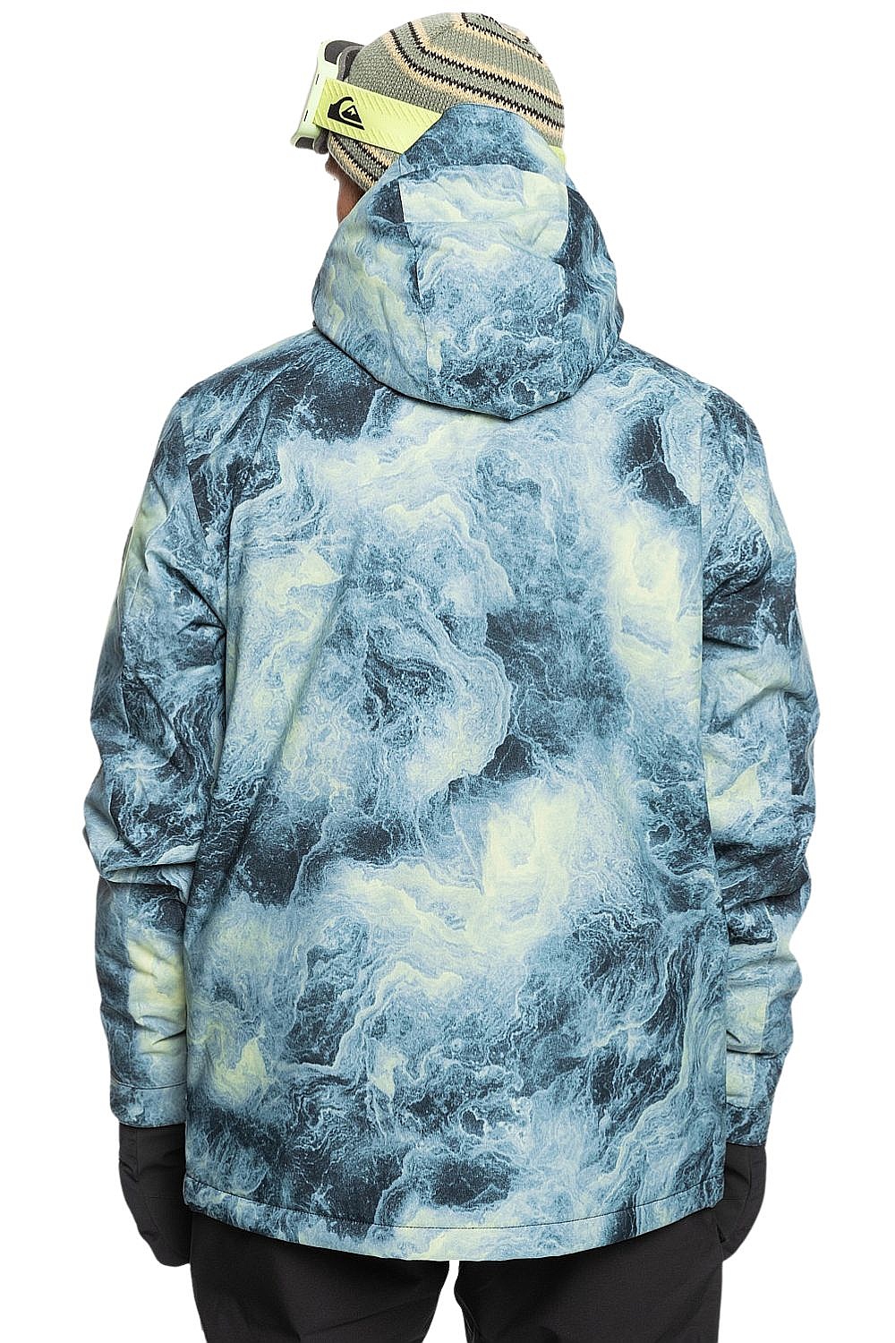 kurtka Quiksilver Mission Printed - GEL2/Space Stone Celery Green