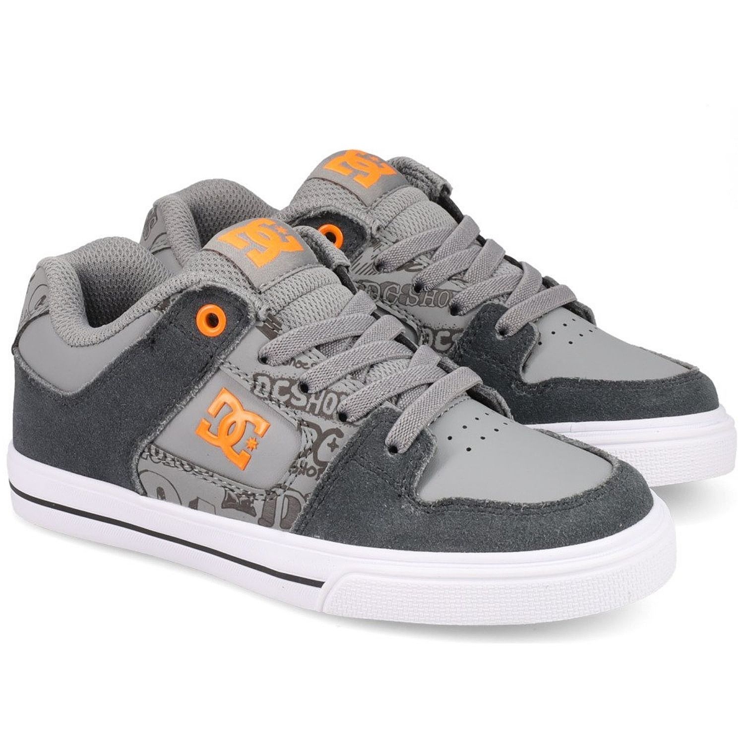 chaussures DC Pure Elastic - 065/Dark Grey/Grey/Orange - unisex junior