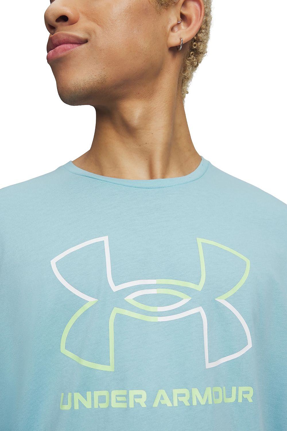 koszulka Under Armour GL Foundation Update - Blue Haze/Lumos Lime/White - men´s