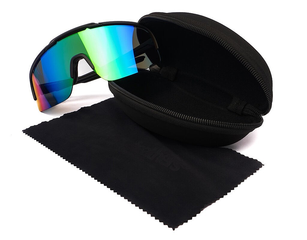 des lunettes Horsefeathers Recoil - Matt Black/Mirror Green