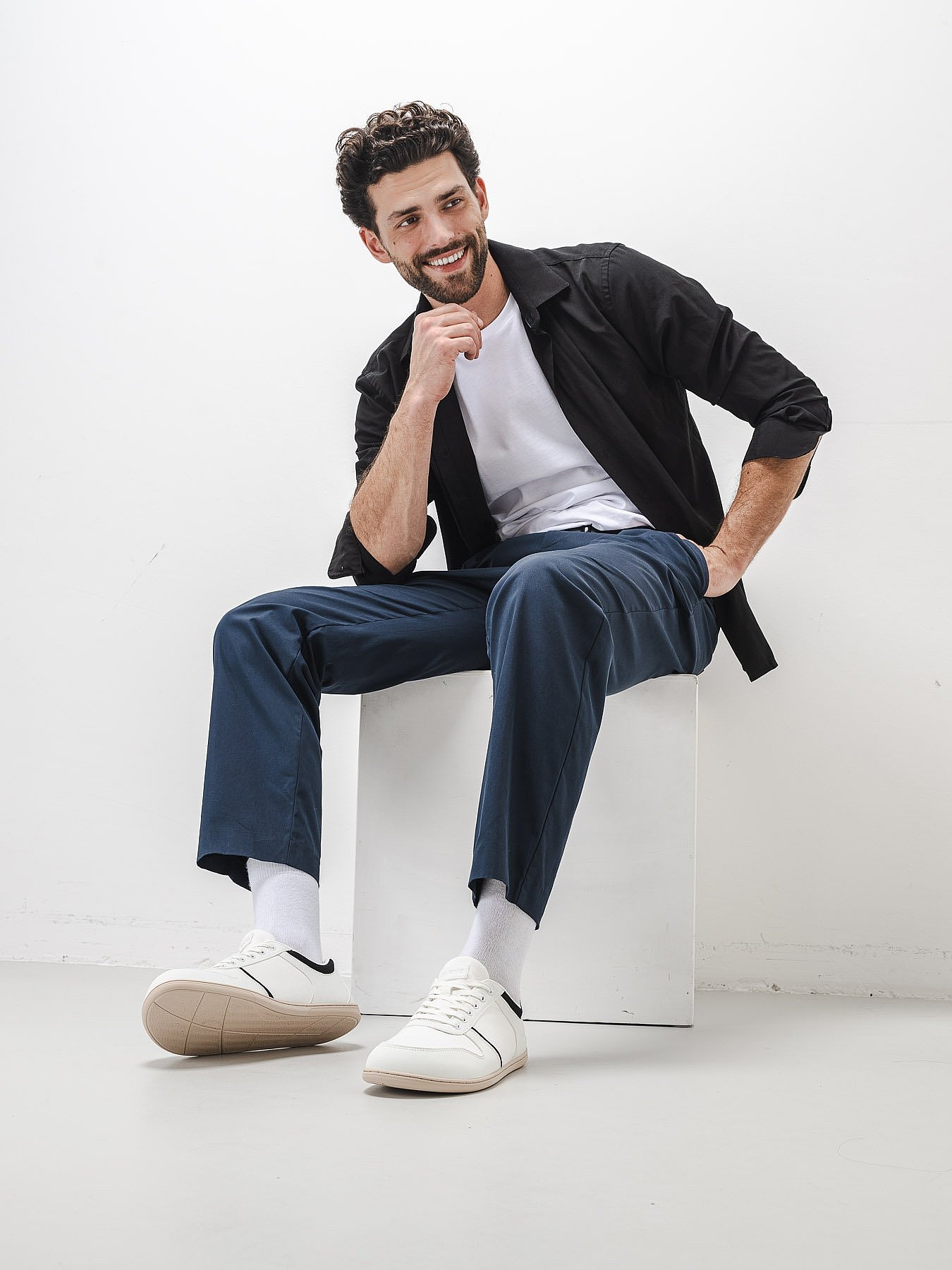 chaussures Be Lenka Echo - White & Black Vegan