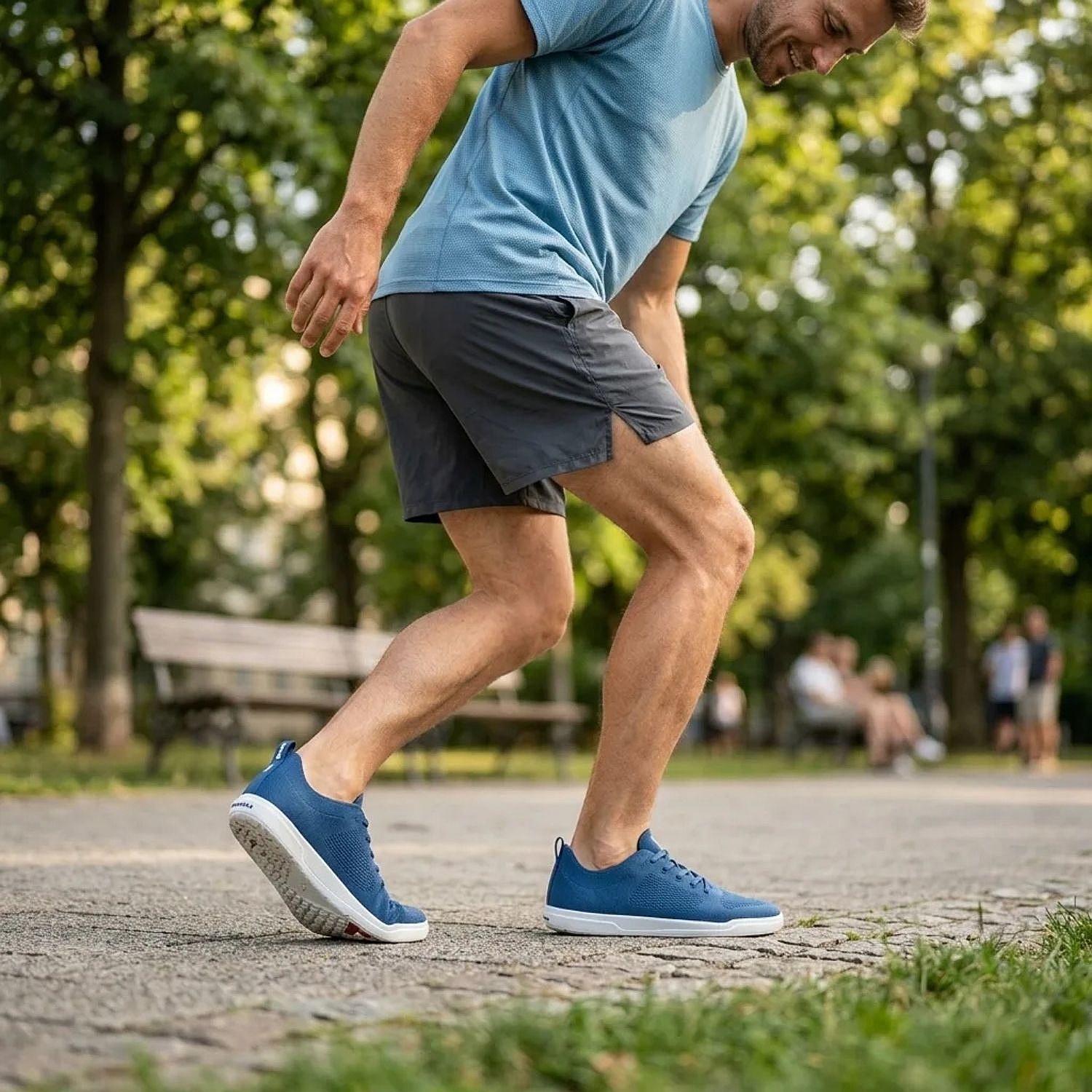 boty Groundies Active Knit - Navy/White