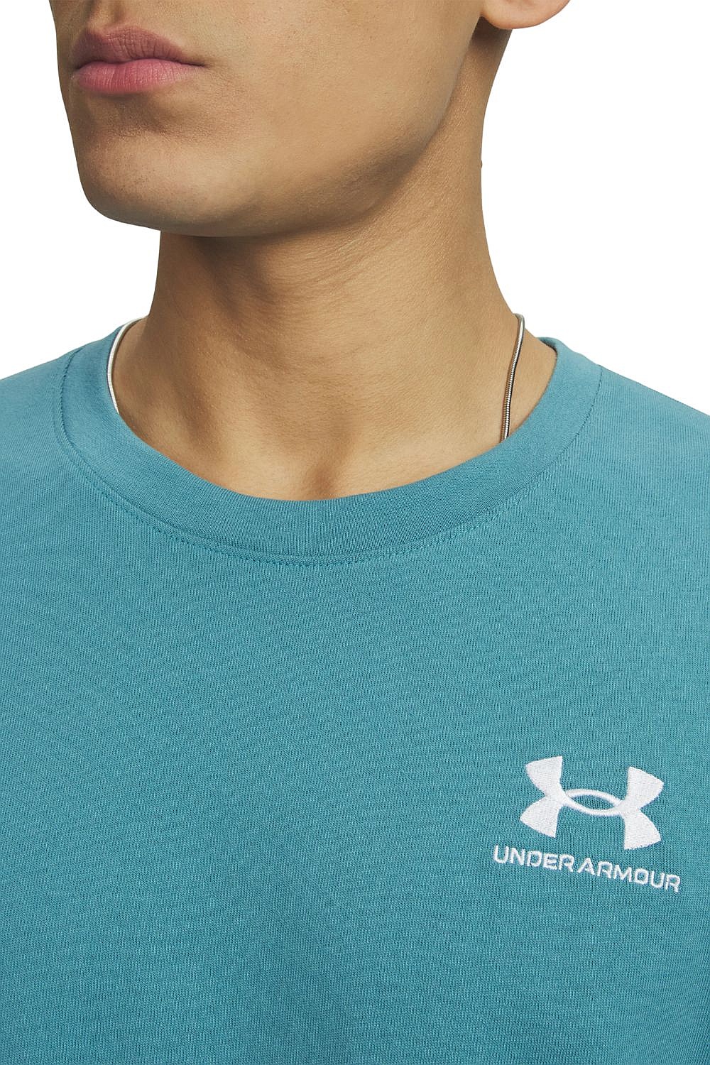 T-shirt Under Armour Logo Embroidered Heavyweight - Boundless Blue/White - men´s