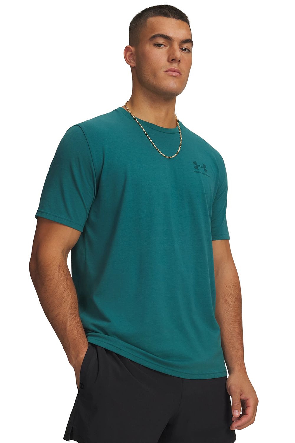 T-shirt Under Armour Sportstyle Left Chest - Rack Green/Arden Green - men´s