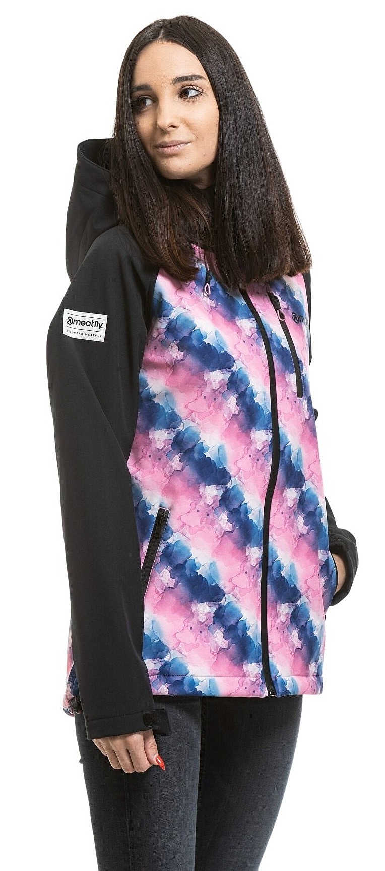 bunda Meatfly Zaja - Black/Bubbles - women´s