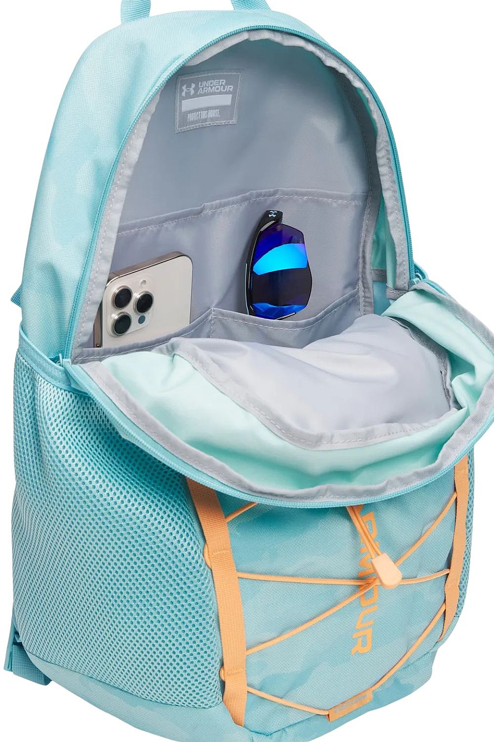 Rucksack Under Armour Hustle Sport 6.0 - Blue Haze/Orange Bloc