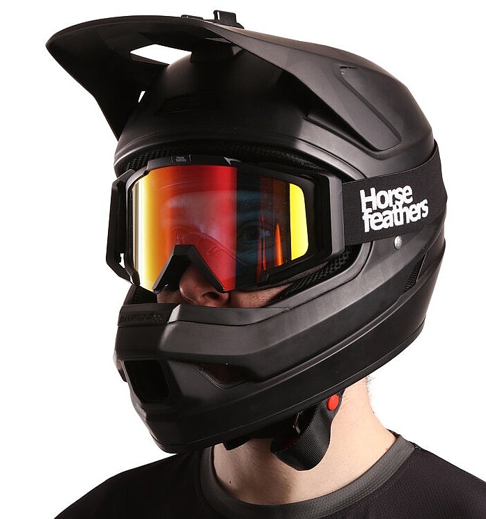 des lunettes Horsefeathers Patriot - Black/Mirror Red