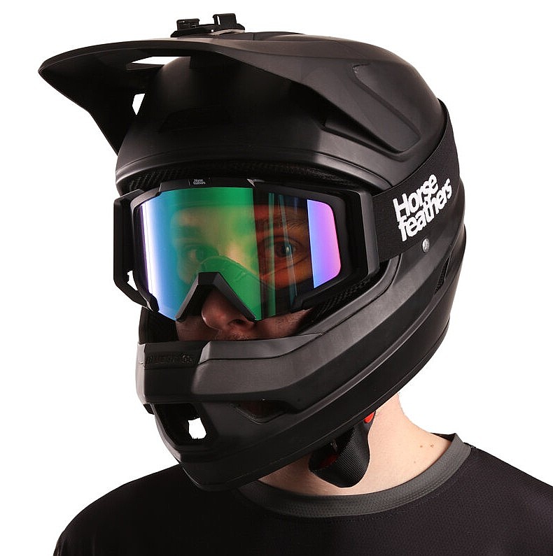 des lunettes Horsefeathers Patriot - Black/Mirror Green