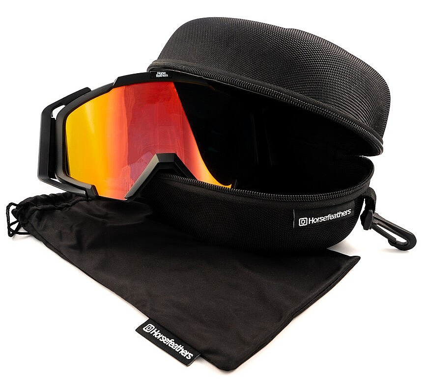 des lunettes Horsefeathers Patriot - Black/Mirror Red