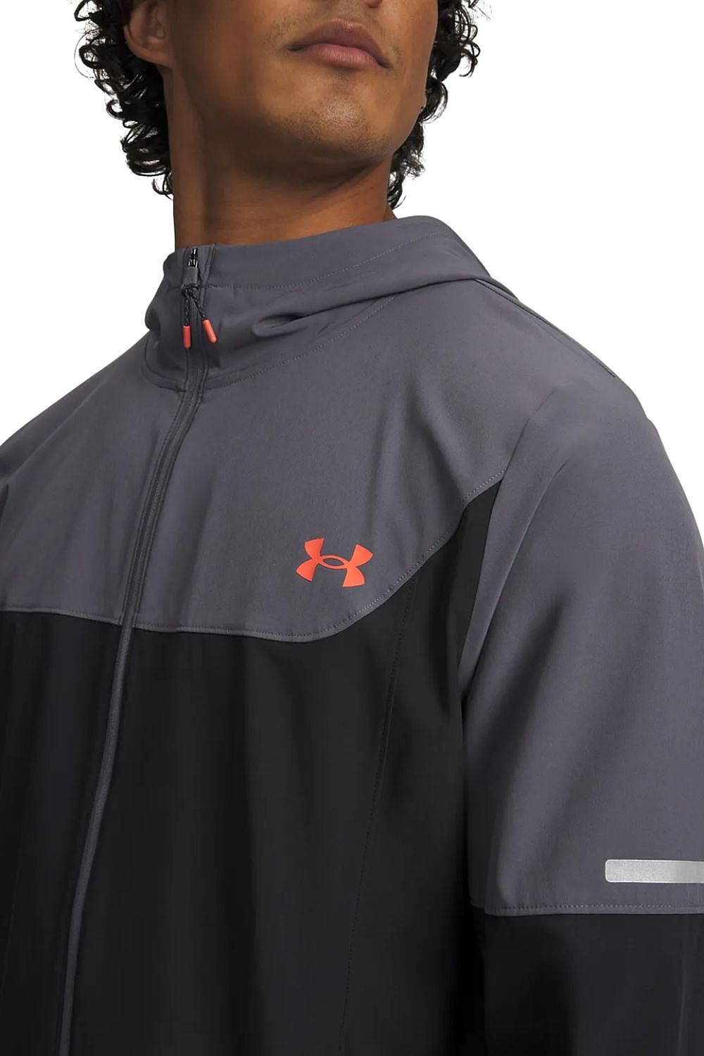 bunda Under Armour Tech Utility Woven - Black/Castlerock/Venom Red - men´s