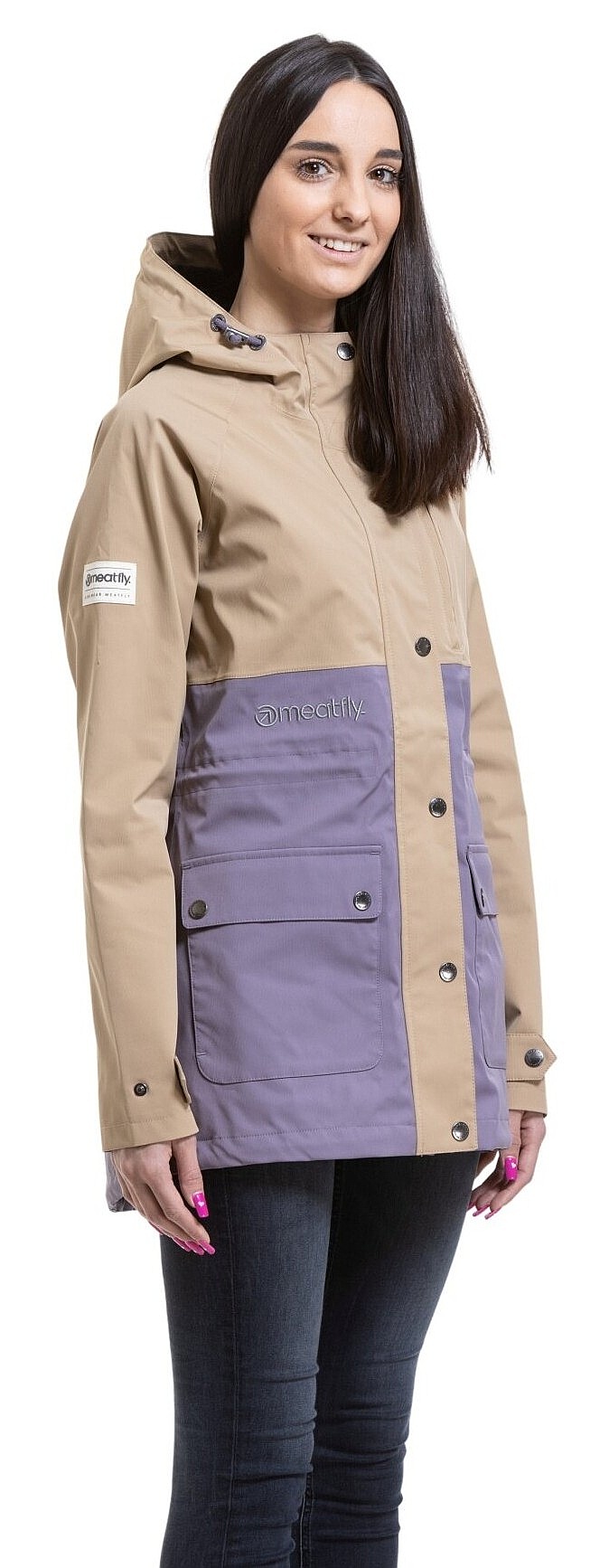 Jacke Meatfly Xita - Safari/Violet - women´s