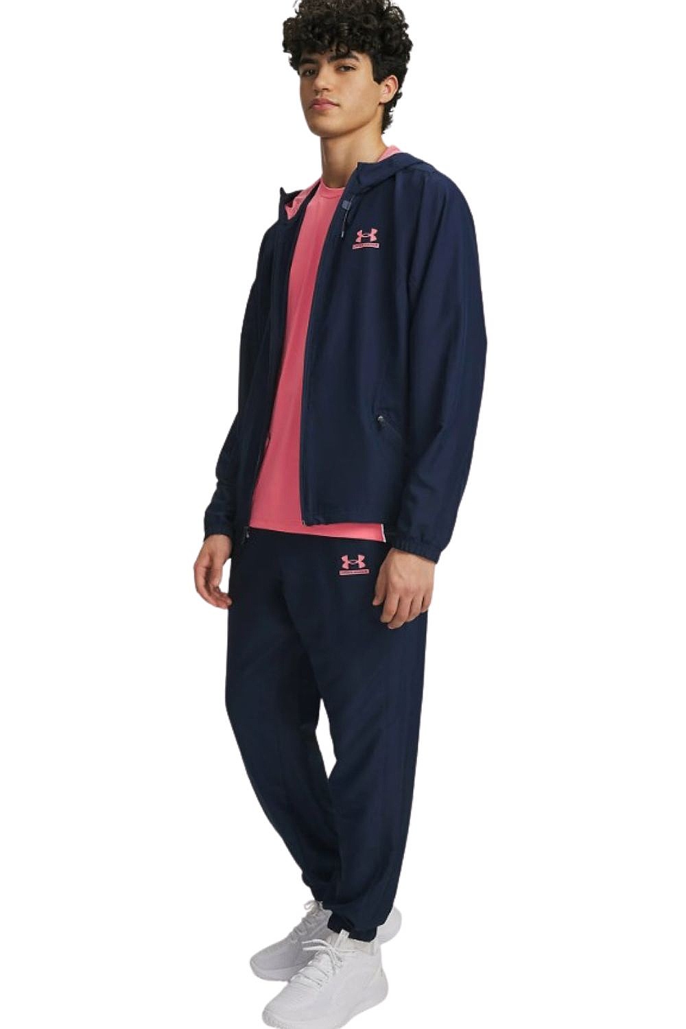 kalhoty Under Armour Tech Sport - Academy/Bittersweet Pink