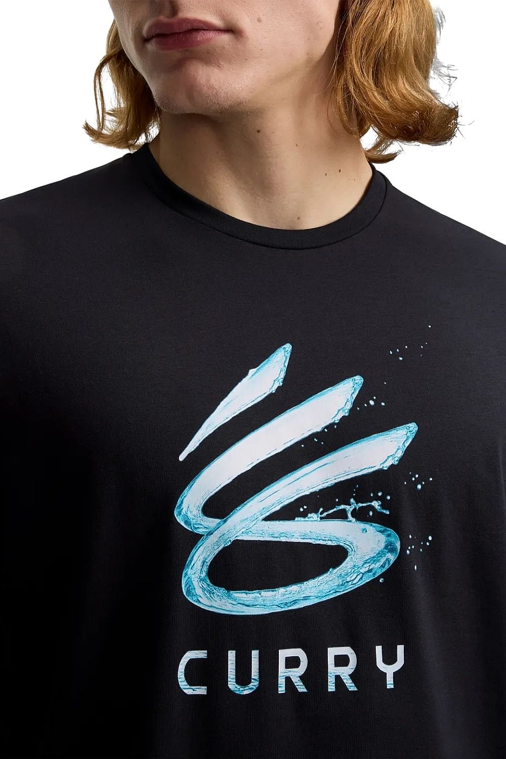 koszulka Under Armour Curry Splash Wordmark - Black/Fresco Blue - men´s