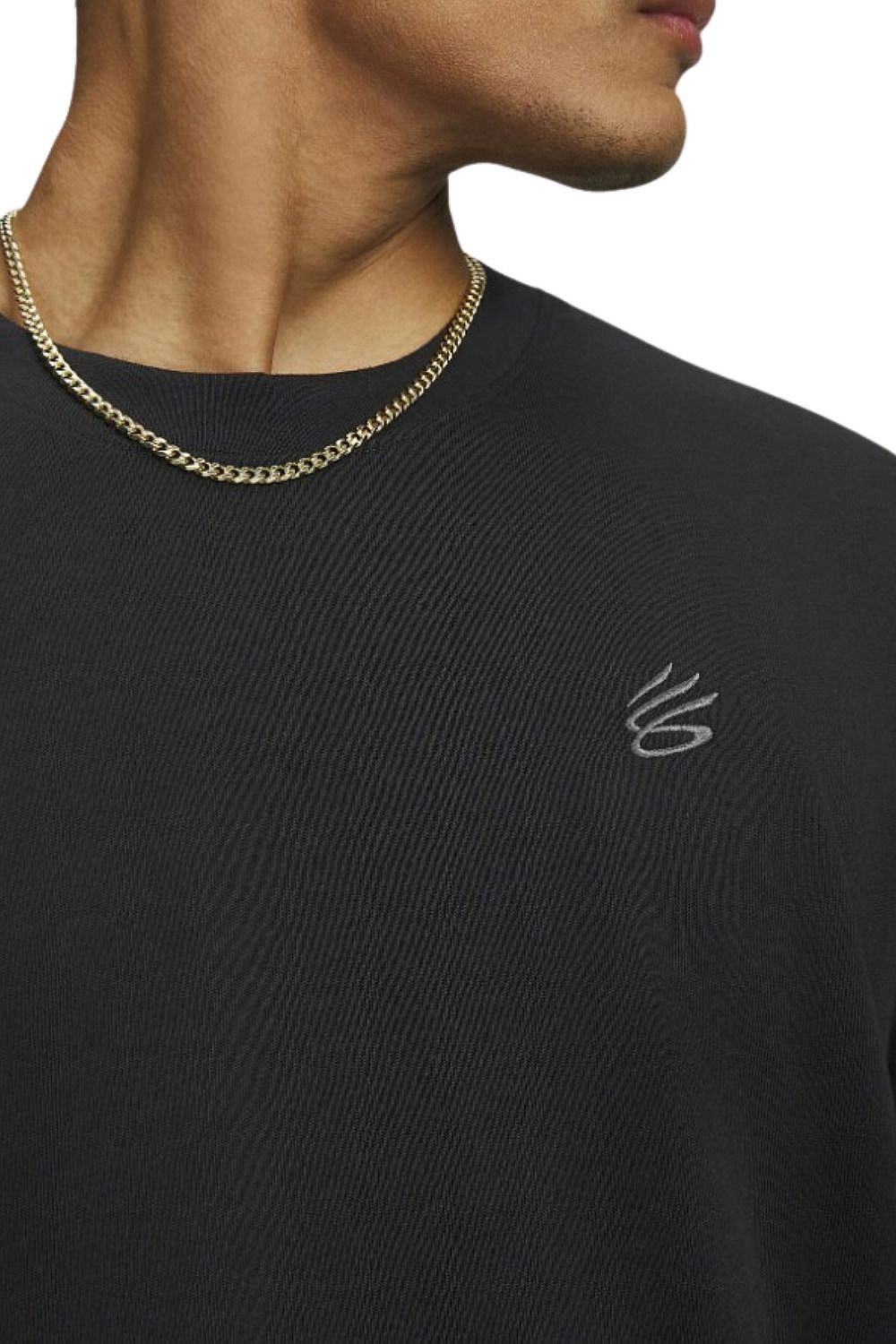 T-Shirt Under Armour Curry Left Chest Logo - Black/Castlerock - men´s