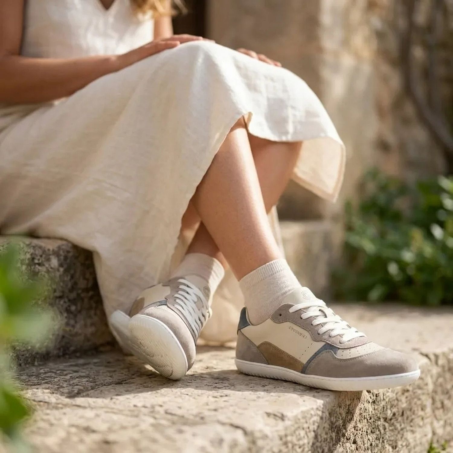 chaussures Groundies Nova GO1 - Beige/Sage/Green - women´s
