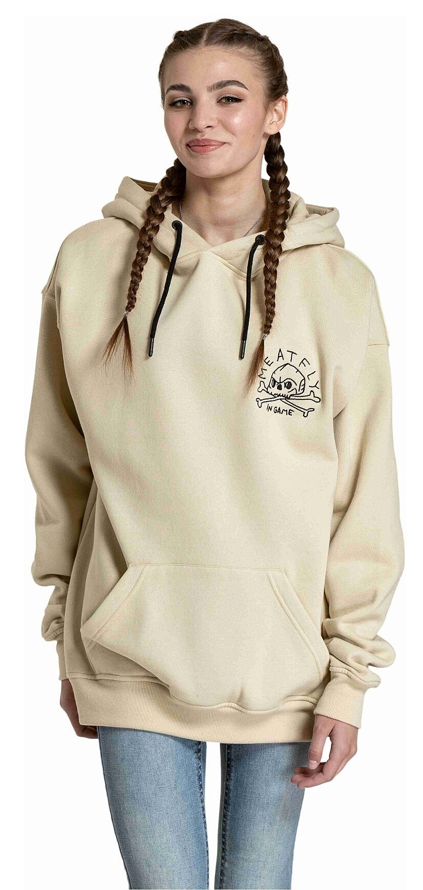 Sweatshirt Meatfly Fry - Skull Beige