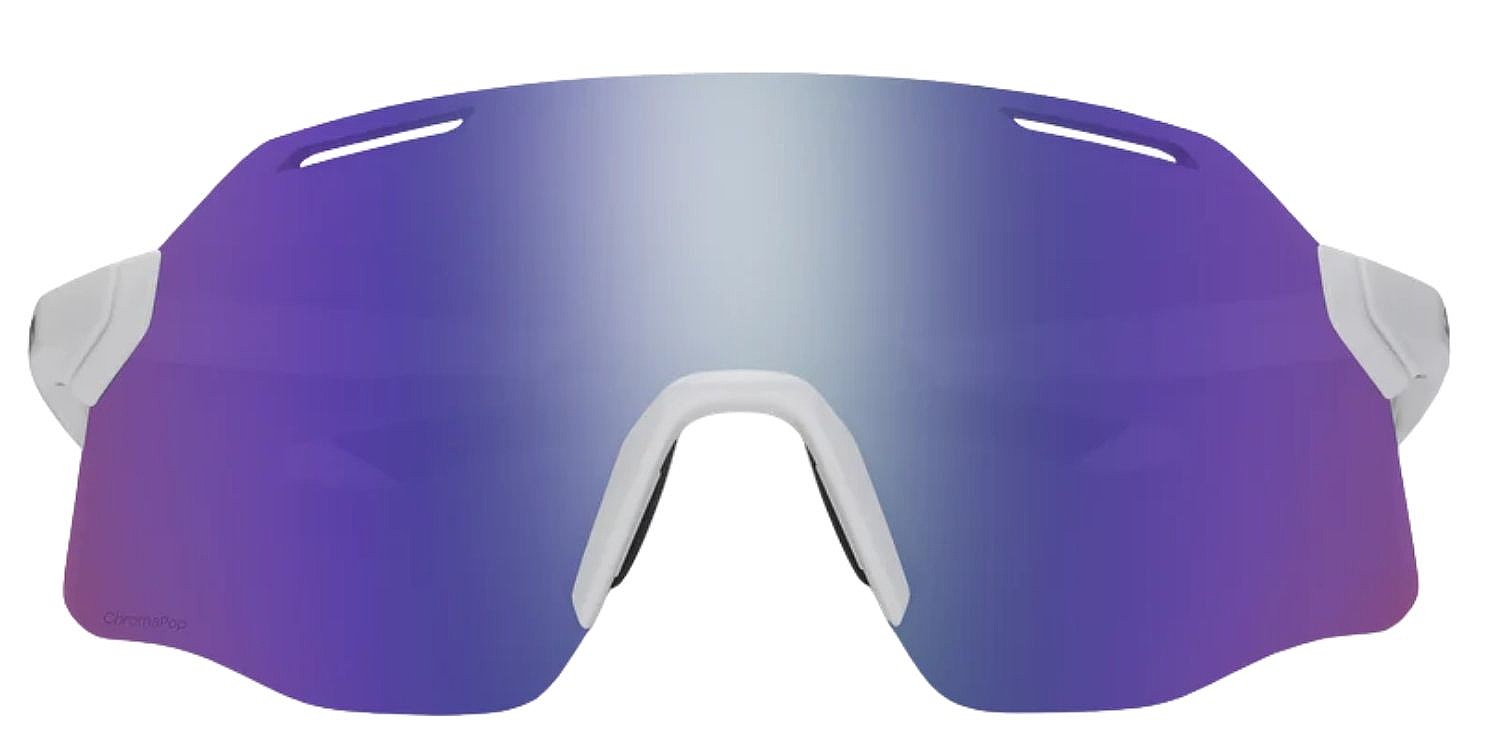 des lunettes Smith Vert - White/ChromaPop Violet Mirror