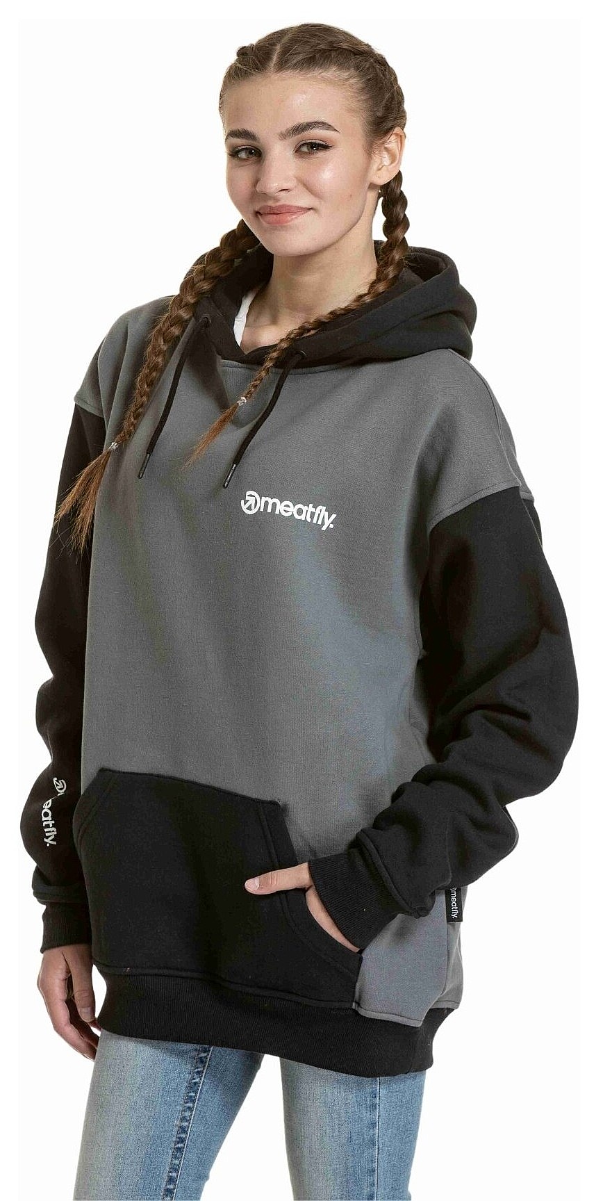 mikina Meatfly Fry - Black/Grey