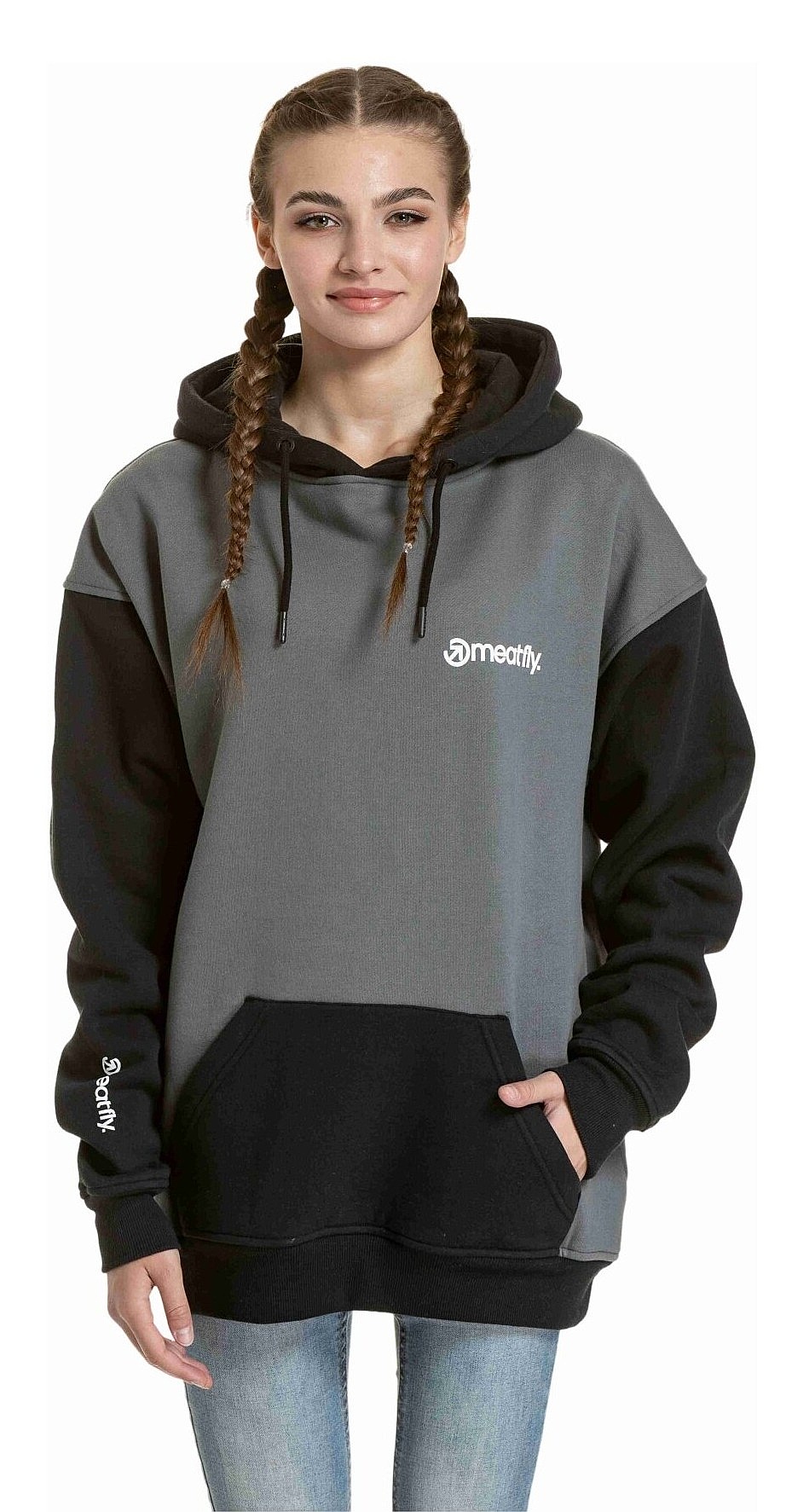 mikina Meatfly Fry - Black/Grey