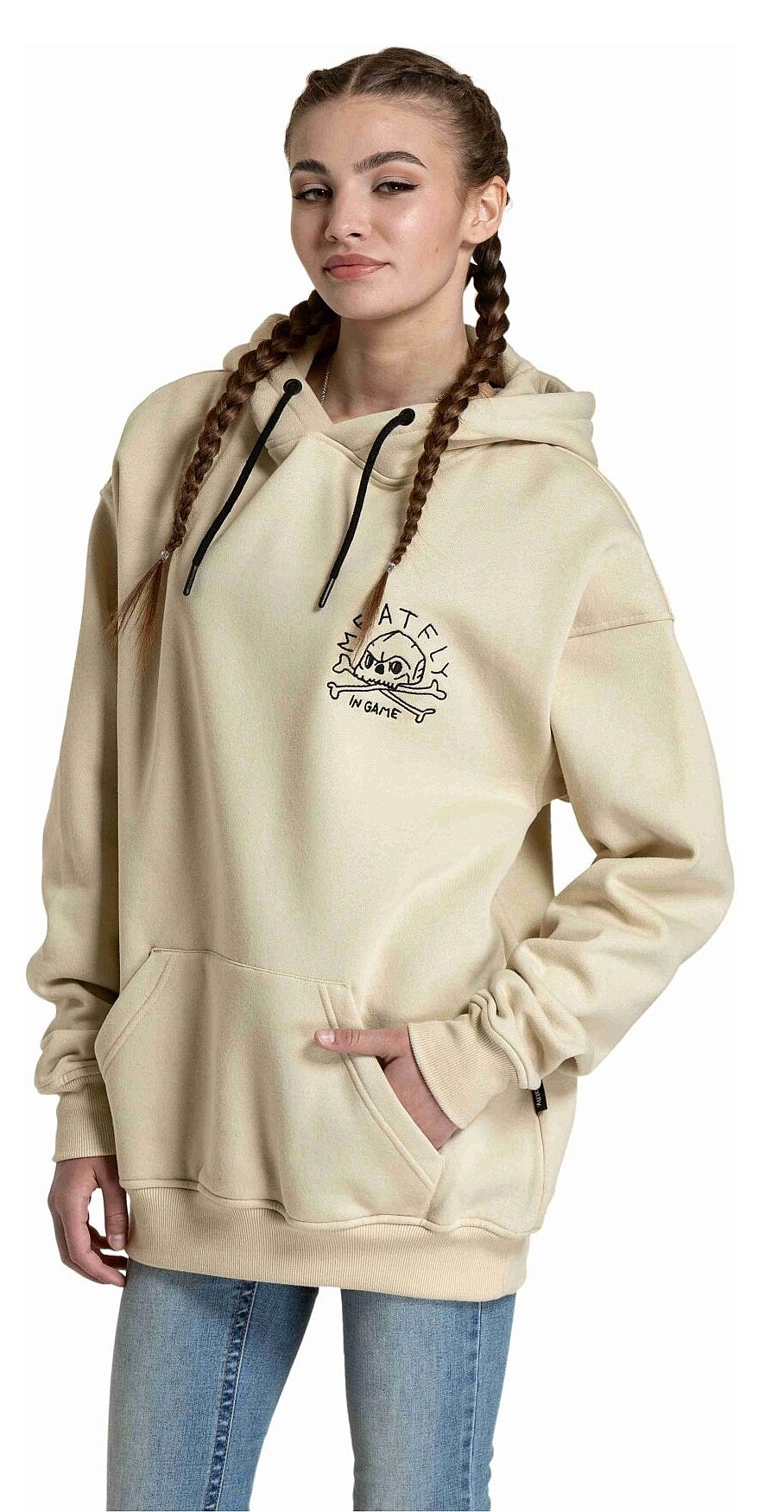 Sweatshirt Meatfly Fry - Skull Beige