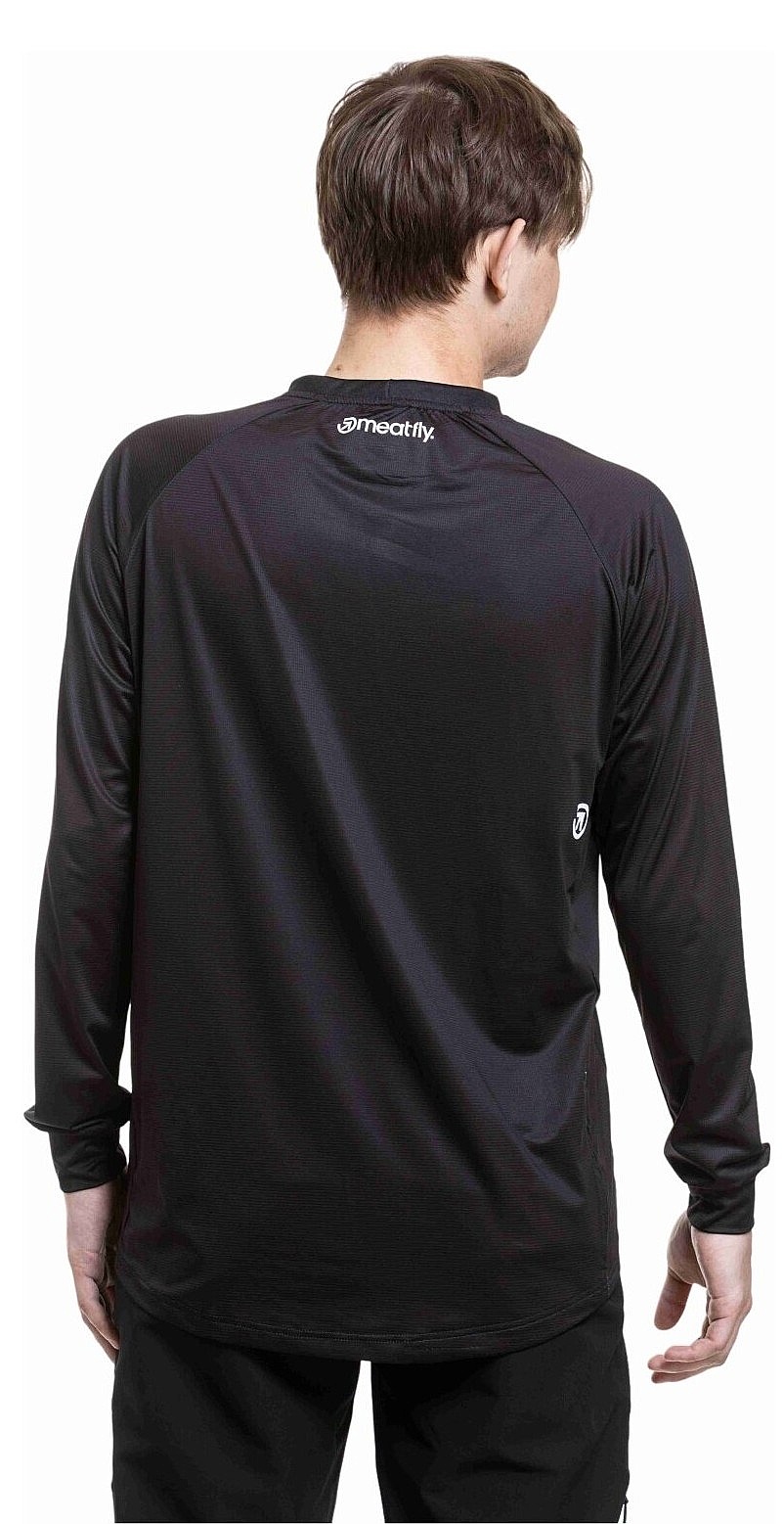 dres Meatfly Cliff LS - Black - men´s