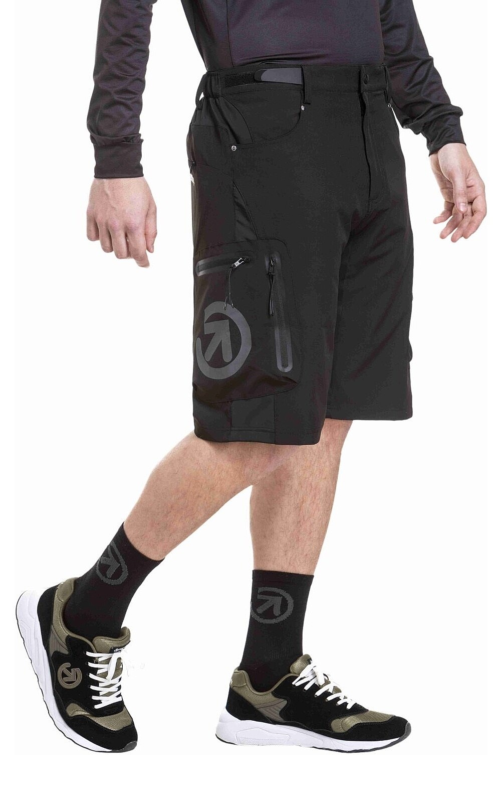 kraťasy Meatfly Duke - Black/Gray