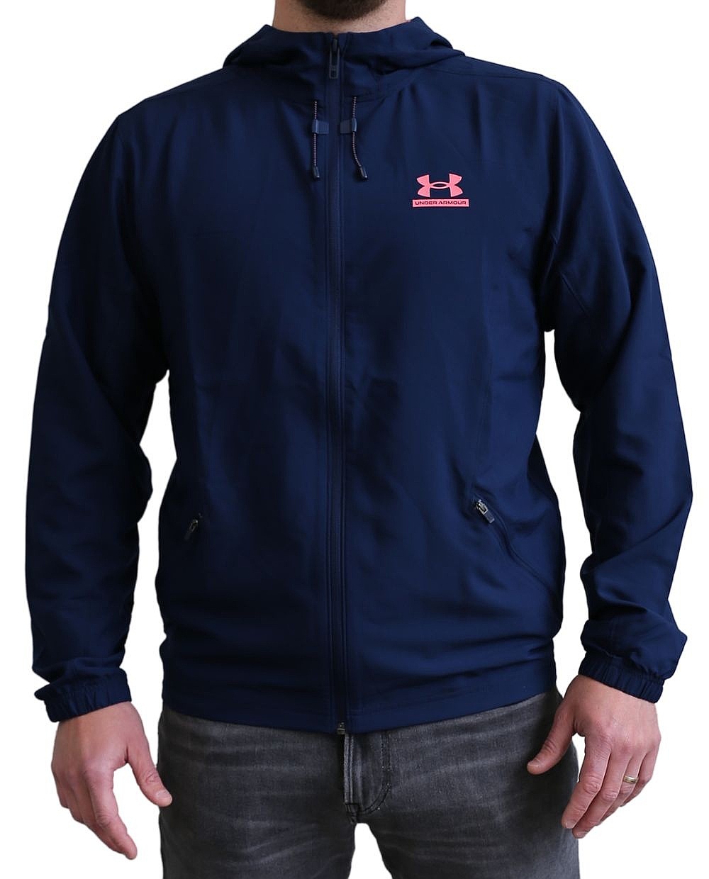 kurtka Under Armour Tech Sport Woven - Academy/Bittersweet Pink - men´s