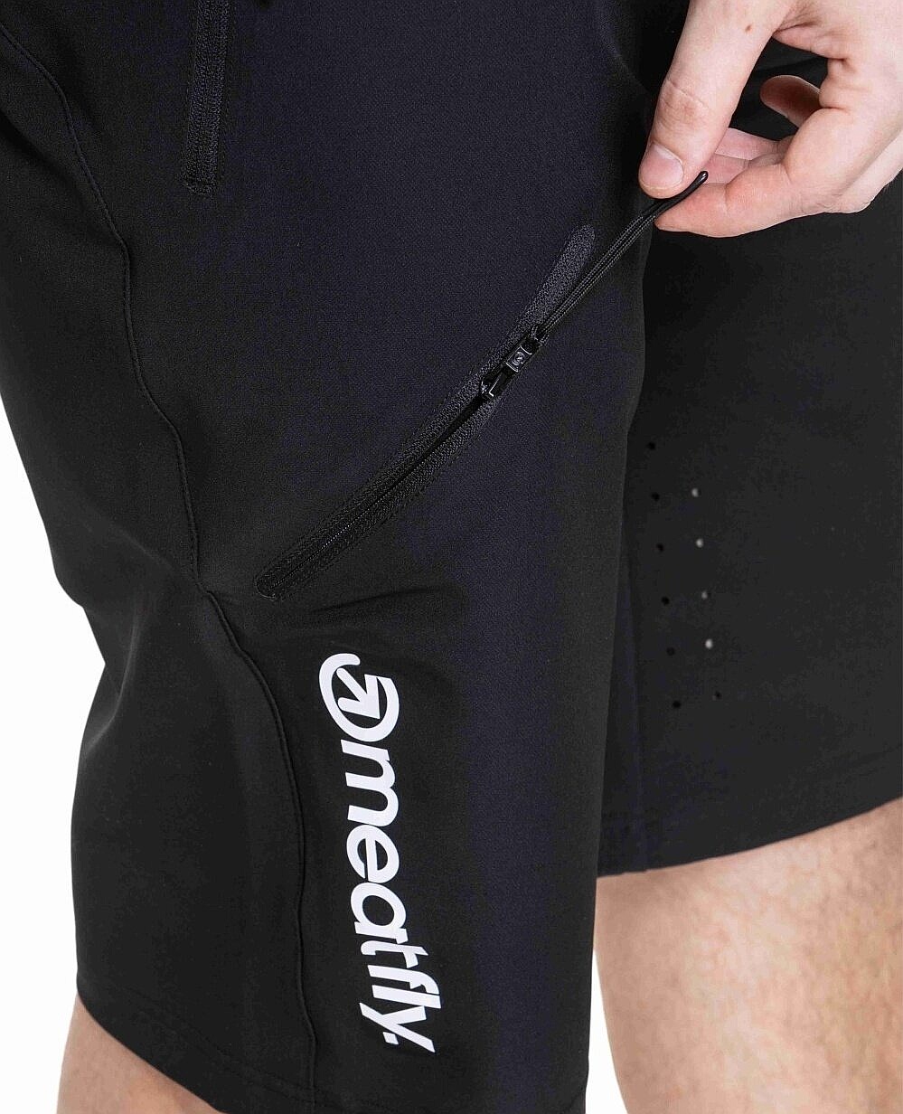 kraťasy Meatfly Brake - Black/White
