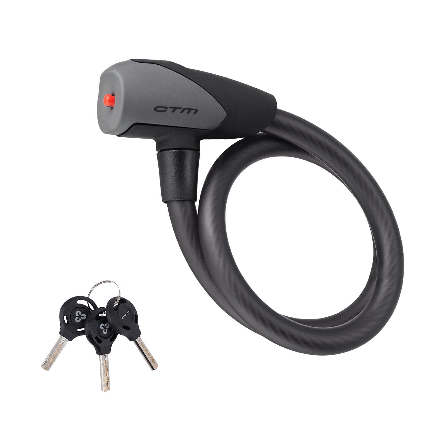 zámok CTM Cable 12x650 - Matte Black/Gray