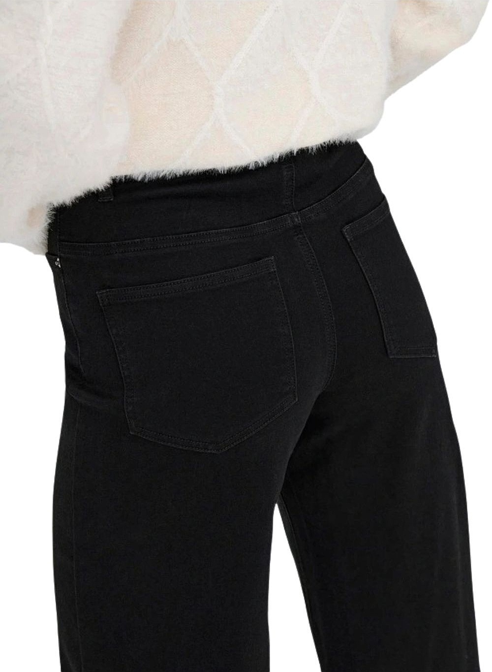 jeansy ONLY Madison Royal Hight Waist Wide - Black Denim - women´s