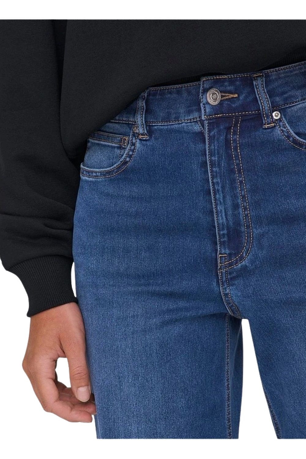 jeansy ONLY Madison Royal Hight Waist Wide - Dark Blue Denim - women´s