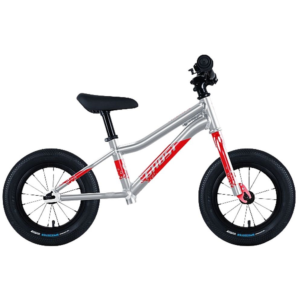 odrážadlo Ghost Powerkiddy 12 - Rainbow Silver/Red Gloss